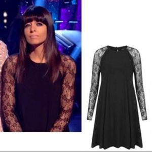 TopShop Lace Sleeve Swing Dress